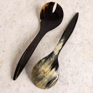 Retro Tortoiseshell Horn Dinner Spoon <b>Rose</b> <b>Gold</b> Plated Eco-Friendly <b>Mirror</b> Polish Vintage Lightweight Long Handle SOFIYA CRAFT - Product Image 6