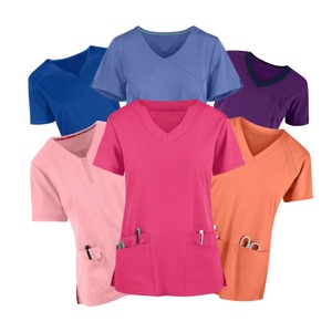 Custom <b>Scrubs</b> with Logo Nurse Doctor Style Stretch Islamic Women's Medical <b>Uniform</b> Sets Polyester Cotton Spandex Seamless Fusing - Product Image 4