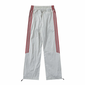 Pantalon de survêtement unisexe noir rayé, taille élastique, coupe ample, longueur intégrale, style sportif, poches latérales, polyester, pour adulte, collection printemps - Product Image 6