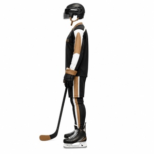 Uniforme de Hockey sobre Hielo Transpirable para Hombre Adulto, 100% Poliéster, Impresión Personalizada, MOQ Bajo, Secado Rápido - Product Image 5