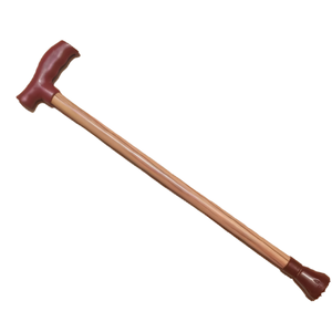 Traditional Metal stick wooden paint With <b>Plastic</b> Grip Comfortable Homecare Walking Stick - Product Image 1