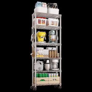 Scaffalatura Metallica Robusta NSF da 185 cm (72,83 pollici) con Ruote, Capacità 460 kg, Ripiani Regolabili per Garage e Magazzini - Product Image 5