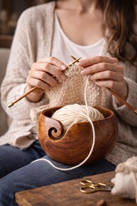 Wooden <b>Yarn</b> Bowls High Quality - Product Image 3