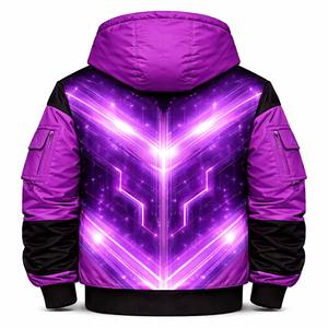 Veste bomber coupe-vent technique personnalisée OEM, unisexe, mode urbaine, production en gros, fournisseur direct d'usine de vêtements - Product Image 2