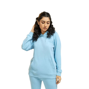 Conjunto Deportivo Informal y Cómodo para Mujer, Dos Piezas, Sudadera con Capucha y Pantalones Deportivos, Ropa Deportiva de Algodón y Felpa para Uso Diario - Product Image 1