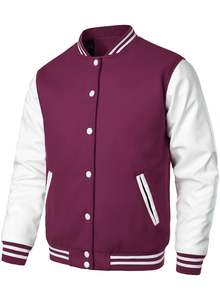 Custom varsity <b>jacket</b> womens streetwear chenille embroidery applique patchwork letter <b>fleece</b> wool blend <b>thick</b> warm winter - Product Image 5