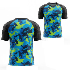 Nuevo Estilo, Venta al Por Mayor, Logotipo Personalizado, Talla Grande, Jersey de Portero de Manga Corta 100% Poliéster, Transpirable y Duradero - Product Image 3