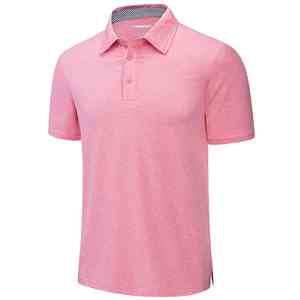 Polo de sport homme rouge uni pas cher à séchage rapide, en coton et élasthanne, maillot de polo homme écologique, design personnalisé - Product Image 2