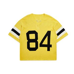 Venta al por mayor, ropa de calle personalizada, camiseta de fútbol retro americano, camiseta de rugby recortada de malla deportiva por sublimación de alta calidad - Product Image 3