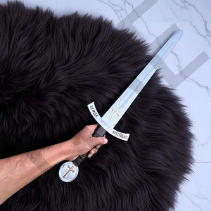 Espada Templaria Hecha a Mano, Espada Medieval de Cruzado con Funda de Cuero - Product Image 6