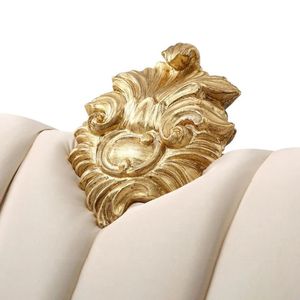 Hot Sale Plaza Luxury Traditional Cream Gold Mahogany Velvet Eco-Friendly Durable Bedroom Set Upholstered Bed Elegant Royal - Product Image 6