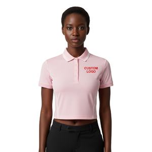 Camisetas Polo Personalizadas de Alta Calidad para Mujer, Camiseta Polo Corta Blanca Informal con Ribete para Mujer 2026 - Product Image 2
