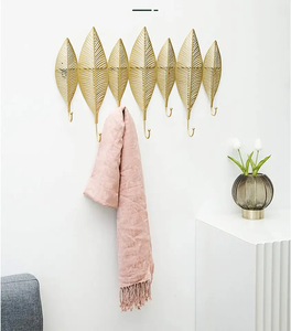 Decorative Leaves Iron Wall Hanger Aureate Finished <b>Coat</b> <b>Hook</b> for Bathroom Home Improvement - Product Image 5
