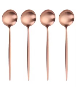 ชุดช้อนกาแฟโลหะทันสมัยสวยงาม |   ชุดช้อนส้อมสำหรับชาและของหวาน ทนทาน พร้อมผิวขัดเงาแบบกระจก สำหรับคนน้ำตาลและรับประทานอาหาร - Product Image 2