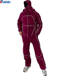 Top Trend Men Clothes Custom Custom Designer Clothes Color Blocking Reflective Strip Hoodie and Sweatpants <b>Tracksuits</b> for Unisex - Product Image 3