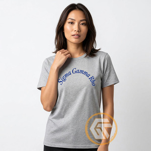 GREEK TREASURES T-shirt décontracté pour femme, col rond, 100 % coton jersey, avec logo, infroissable, écologique, respirant, séchage rapide, été - Product Image 2
