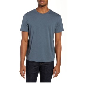Best Quality Men's Gym T-Shirts Custom Logo Stretchable 100% Cotton O-Neck <b>Short</b> Sleeve Loose Fit Fitness Sports Plus Size - Product Image 2