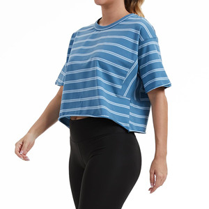 Camisetas Personalizadas con Logotipo para Mujer, Cuello Redondo, 50% Poliéster, 50% Algodón, Transpirables, Estilo Urbano, para Gimnasio y Fitness - Product Image 2