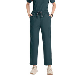 High Quality Women's Medical Scrub <b>Set</b> V-neck Nurse Uniform Stretchable Hospital <b>Doctor</b> Workwear Scrub Suit Wholesale Supplier - Product Image 5
