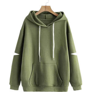 Sweat à capuche oversize personnalisé en molleton pour homme et femme, pull en coton et polyester, streetwear uni avec poche kangourou - Product Image 1