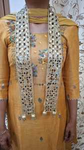Guirnalda de bienvenida artesanal con espejos para bodas indias, Baraat Swagat Milni Mala Haar Patka, para padrinos de boda y damas de honor, ecológica - Product Image 2
