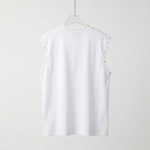 เสื้อกล้ามทรงบ็อกซี่พิมพ์ลายกราฟิกตามสั่ง สตรีทแวร์ ผ้าเจอร์ซีย์คอตตอน 100% 300GSM ประดับคริสตัล สำหรับทุกเพศ - Product Image 2