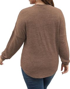 Pull-over unisexe grande taille à manches longues et col rond, coupe classique, 100 % coton, anti-plis, en molleton, pour l'hiver, tailles L-4XL - Product Image 6