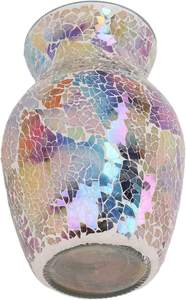 Vase à fleurs en mosaïque pour la décoration de la maison, centre de table en verre coloré fait à la main pour le salon, le bureau, la décoration de mariage - Product Image 4