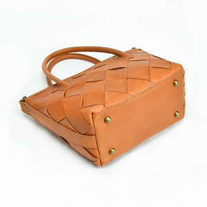 Nuevo Diseño, Bolso de Mano Tejido de Cuero Genuino para Mujer, Bolso Tote, Bolso de Hombro, Gran Capacidad - Product Image 4