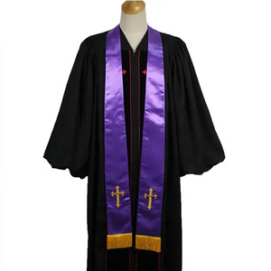 Robes de baptême blanches, robes d'église avec poignets et col brodés, robes d'église élégantes avec ceinture en satin et accessoires assortis - Product Image 3