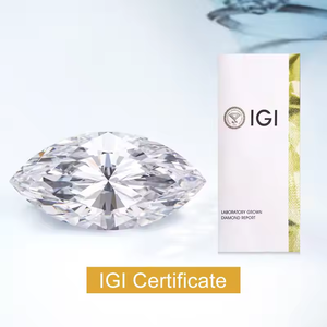 Precio de fábrica al por mayor, diamante cultivado en laboratorio HPHT CVD, talla marquesa 4.20*8.20 MM, 0.5 CT, tamaño DEF/VS, suelto, para la fabricación de joyas. - Product Image 3