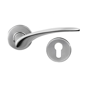 Modern Style Stainless Steel Interior Door Lever Handles with Lock for Hotel Application - Product Image 1