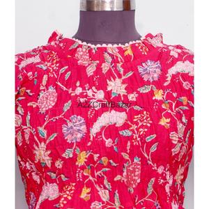 Camisa de Algodón Puro con Estampado Floral para Mujer, Blusa de Manga Larga con Estampado, Corte Moderno, para Fiestas de Verano - Product Image 3