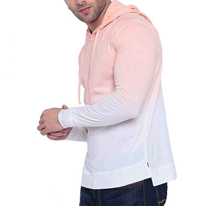 เสื้อสเวตเตอร์มีฮู้ดสีไล่ระดับสำหรับผู้ชายทรงเข้ารูปลำลองแขนยาวผ้าฝ้ายถักสไตล์ฤดูใบไม้ผลิ - Product Image 3