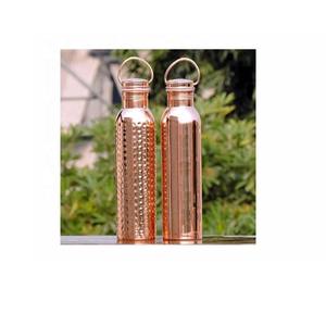 Bouteille d'eau en cuivre martelé, pour yoga, fitness, hydratation, détox, cuivre naturel, bouteille en cuivre pur, cuivre martelé, ayurvédique - Product Image 6