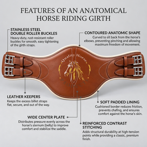Sangles de Selle de Cheval Réglables, Sangle de Selle Durable, Équipement d'Équitation pour Selles Anglaises, Entraînement Équestre - Product Image 3