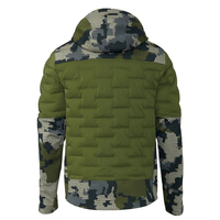 Blouson de chasse matelassé en toile tendance, personnalisé pour chasseur de canards avec logo frontal, idéal pour l'hiver