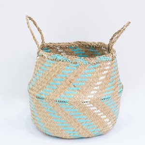 Hot demand seagrass clothes laundry <b>basket</b> wholesale cheap price sea grass straw <b>belly</b> <b>baskets</b> - Product Image 4