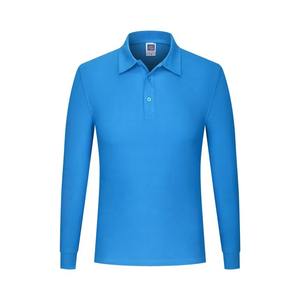 Polo pour homme en polyester de haute qualité, personnalisable avec logo, 100 % coton, manches longues, imprimé, broderie 3D, pour le golf, modèle vierge - Product Image 4