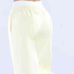 Tendance Printemps Femme Pantalon de jogging coupe ample en molleton de coton, jambe large évasée, avec cordon de serrage et poches, confortable, style streetwear - Product Image 2