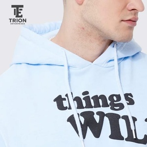Fabricant en gros de sweats à capuche pour hommes avec impression en relief, en grande quantité, personnalisez votre propre design, impression en relief, sweats à capuche pour hommes à épaules tombantes - Product Image 5