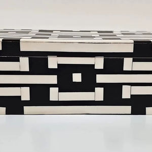 กล่องเครื่องประดับงานฝีมือลายดอกไม้โมร็อกโกแบบเป็นมิตรกับสิ่งแวดล้อม ตกแต่งด้วยกระดูกฝังลายดอกไม้ สำหรับเก็บของตกแต่งบ้าน ตกแต่งโต๊ะ ของขวัญปีใหม่ - Product Image 1