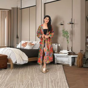 Novedad 2026: Kaftán de algodón multicolor para playa, primavera y verano, hecho a mano, elegante, de secado rápido, para mujer. - Product Image 1