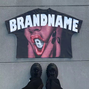 Nueva Camiseta Personalizada de Marca de Lujo, 300GSM, Estilo Urbano, Oversize, con Estampado DTG para Hombre - Product Image 3
