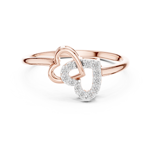 Anillo de Diamante Cultivado en Laboratorio para Mujer, Corte Brillante, Oro Rosa de 18 Quilates, Chapado en Rodio, para Compromiso, Fiesta, San Valentín, Uso Diario - Product Image 1