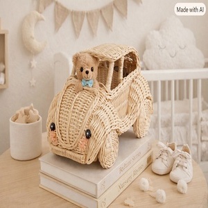 Juguete de Mimbre Hecho a Mano por Artesanos, Estilo Bohemio, para Niños Pequeños, Ecológico, Unisex, de 2 a 4 Años, Precio al por Mayor - Product Image 2