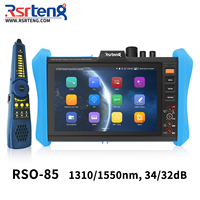 Rsrteng OTDR Optical Fiber Tester RSO-85 1310/1550nm 34/32dB OPM LS VFL Event Map SFP DMM Network untuk Alat dengan Garansi 1 Tahun OEM