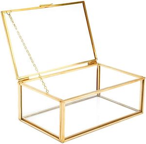 Metal & Glass Storage <b>Boxes</b> With Metal Frame For Jewelry Organizers And Decorative Use Customized Glass Jewelry <b>Boxes</b> - Product Image 4
