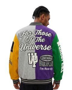 แจ็คเก็ตบอมเบอร์ผู้ชายสไตล์ลำลองสุดฮิต ขายส่ง คอตั้ง แต่งผ้าทอ ซิปหน้า มีโลโก้ เหมาะสำหรับฤดูใบไม้ร่วง - Product Image 3