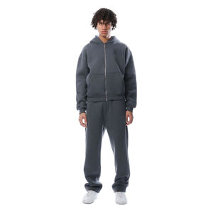 Sudadera con Capucha Moderna para Hombre, Diseño Gráfico, Mezcla de Algodón y Felpa, Corte Holgado, Bolsillo Canguro, Ribete Acanalado, Estilo Casual Urbano - Product Image 1